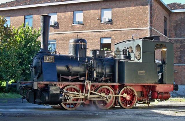 Locomotiva a vapore T3 FVS "N° 3" a Torino Smistamento