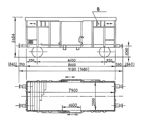 Carro chiuso per trasporto merci e bestiame G2621691